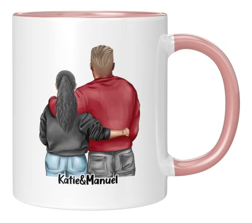 TassenTicker Personalisierte Tasse mit Curvy Pärchen Motiv - Geschenk für Jahrestag, Valentinstag, Hochzeit, Weihnachten - Kaffeetasse Kaffeebecher Teetasse - Geschenke für Freundin oder Freund von TassenTicker