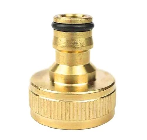 1 Zoll Gartenschlauch Hahnverbinder Kupplung, Messing Hahnanschlussstück Wasserhahn-Schlauchadapter Weiblicher Gewindehahn Adapter Schnelle und Einfache Verbindung für Wasserschläuche für Home Yard von TASSFROO
