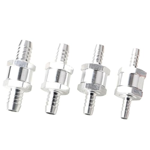 2PCS Kraftstoff Rückschlagventil, 8MM Aluminium Ventil Rückschlagventil Rückschla Rücklaufsicherung Benzin Langlebiges Ventil für Vergaser mit 4 Stück Federklammer für Benzin Wasser Chrom 2PCS Kraftstoff Rückschlagventil, 8MM Aluminium Ventil Rückschlagventil Rückschla Rücklaufsicherung Benzin Langlebiges Ventil für Vergaser mit 4 Stück Federklammer für Benzin Wasser Chrom von TASSFROO