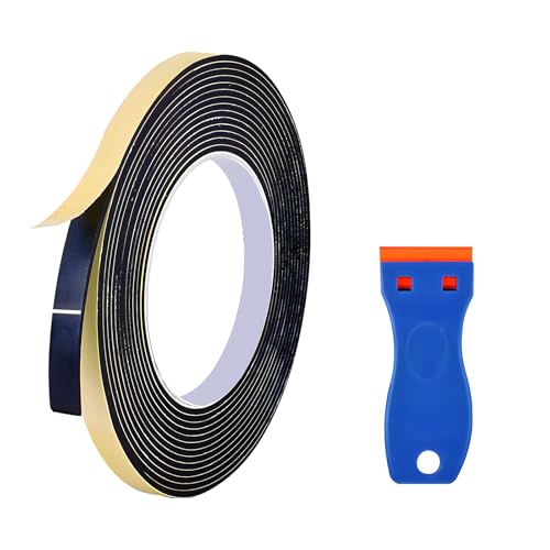 Ceranfeld Dichtungsband Selbstklebend, 10mm x 5mm Dichtungsband für Ceranfeld 5M Dichtband Selbstklebend Fugenband Hitzebeständig Zuverlässige Abdichtung Für Türdichtung Fensterkitt Holzfenster von TASSFROO