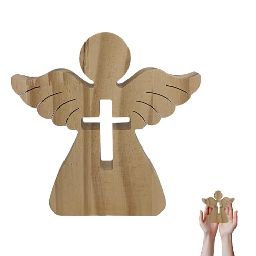 TASSFROO Holzengel mit Kreuz, Holz Schutzengel Geldgeschenk Engel aus Erlenholz mit Gravur Glücksengel Figur aus Holz Geschenk für Mädchen Jungen Holzengel Firmung Geschenke für Taufe Kommunion TASSFROO Holzengel mit Kreuz, Holz Schutzengel Geldgeschenk Engel aus Erlenholz mit Gravur Glücksengel Figur aus Holz Geschenk für Mädchen Jungen Holzengel Firmung Geschenke für Taufe Kommunion von TASSFROO