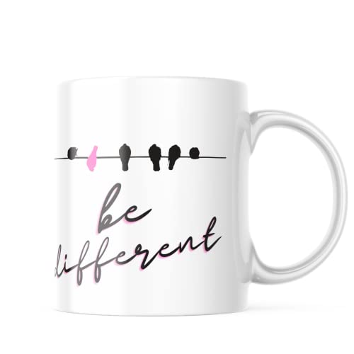 Tasse mit Be different - Motivationsmotiv, 330 Milliliter Kapazität, Spülmaschinenfest und Mikrowellensicher, lustiges Geschenk für Familie, Partner und Freunde - Für jeden Anlass von TASSen NeRD