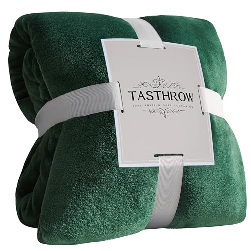 TASTHROW Dunkelgrün Kuscheldecke Flauschig Decke Fleecedecke 130x150cm, Kuschlige Weiche Warme Decken, Wohndecke Sofa Decke für Zimmer Deko, Wohn- & Kuscheldecken von TASTHROW