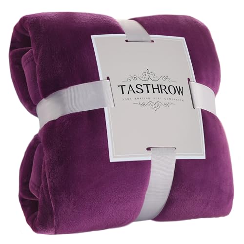 TASTHROW Violett Kuscheldecke Flauschig Decke Fleecedecke 130x150cm, Kuschlige Weiche Warme Decken, Wohndecke Sofa Decke für Zimmer Deko, Wohn- & Kuscheldecken von TASTHROW