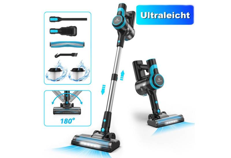 TASVAC Akku-Hand-und Stielstaubsauger akku staubsauger,Ultraleichter Staubsauger,Akku Staubsauger Kabellos von TASVAC