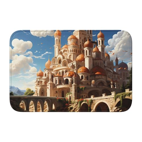 TATAUU Anime Castle Sky Saumpolster 40x60 Weich und bequem, rutschfest und verschleißfest, mit verschiedenen Mustern, geeignet für Zuhause und Büro. von TATAUU