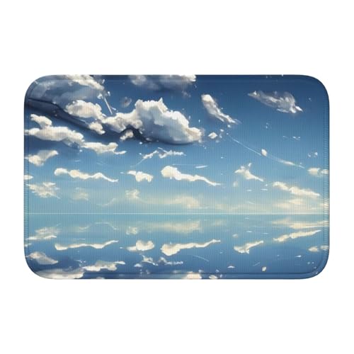 TATAUU Blauer Himmel und weiße Wolken Saumpolster 40x60 Weich und bequem, rutschfest und verschleißfest, mit verschiedenen Mustern, geeignet für Zuhause und Büro. TATAUU Blauer Himmel und weiße Wolken Saumpolster 40x60 Weich und bequem, rutschfest und verschleißfest, mit verschiedenen Mustern, geeignet für Zuhause und Büro. von TATAUU