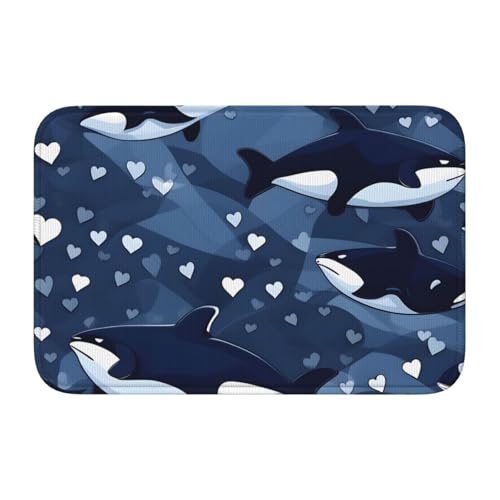 TATAUU Blauer Killerwal Saumpolster 40x60 Weich und bequem, rutschfest und verschleißfest, mit verschiedenen Mustern, geeignet für Zuhause und Büro. TATAUU Blauer Killerwal Saumpolster 40x60 Weich und bequem, rutschfest und verschleißfest, mit verschiedenen Mustern, geeignet für Zuhause und Büro. von TATAUU