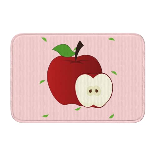 TATAUU Cartoon Red Fruit Hem Pad 40x60 Weich und bequem, rutschfest und verschleißfest, mit verschiedenen Mustern, geeignet für Zuhause und Büro. von TATAUU