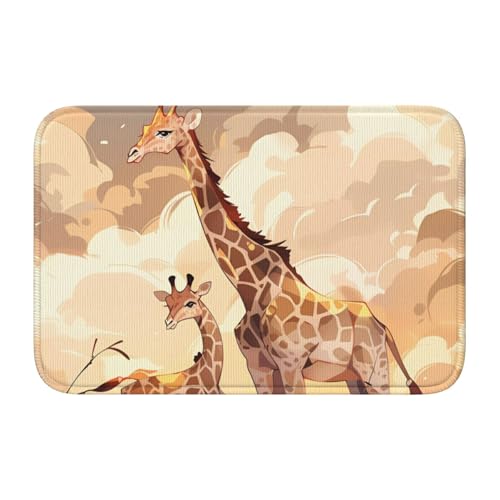 TATAUU Giraffe Mutter und Kind Saumpolster 40x60 Weich und bequem, rutschfest und verschleißfest, mit verschiedenen Mustern, geeignet für Zuhause und Büro. von TATAUU