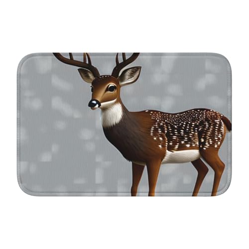 TATAUU Graue Pflaume Hirsch Saumpolster 40x60 Weich und bequem, rutschfest und verschleißfest, mit verschiedenen Mustern, geeignet für Zuhause und Büro. von TATAUU