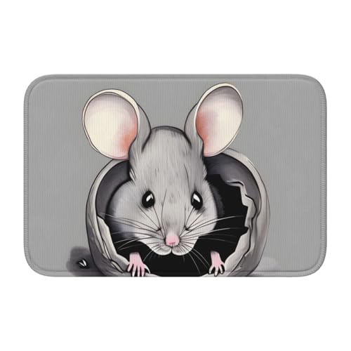 TATAUU Graue Ratten-Saumpolster 40x60 Weich und bequem, rutschfest und verschleißfest, mit verschiedenen Mustern, geeignet für Zuhause und Büro. von TATAUU