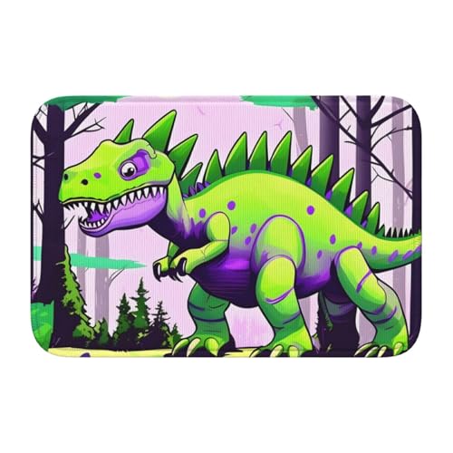 TATAUU Grüner Dinosaurier-Saumpolster, 40 x 60 cm, weich und bequem, rutschfest und verschleißfest, mit verschiedenen Mustern, geeignet für Zuhause und Büro. von TATAUU