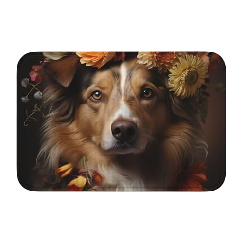 TATAUU Hundemädchen mit Blumen Saumpolster 40x60 Weich und bequem, rutschfest und verschleißfest, mit verschiedenen Mustern, geeignet für Zuhause und Büro. TATAUU Hundemädchen mit Blumen Saumpolster 40x60 Weich und bequem, rutschfest und verschleißfest, mit verschiedenen Mustern, geeignet für Zuhause und Büro. von TATAUU