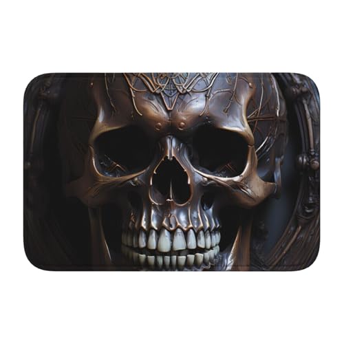 TATAUU Kupferfarbenes Totenkopf-Saumpolster, 40 x 60 cm, weich und bequem, rutschfest und verschleißfest, mit verschiedenen Mustern, geeignet für Zuhause und Büro. von TATAUU