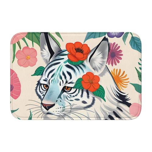 TATAUU Niedlicher weißer Tiger-Saumpolster, 40 x 60 cm, weich und bequem, rutschfest und verschleißfest, mit verschiedenen Mustern, geeignet für Zuhause und Büro. TATAUU Niedlicher weißer Tiger-Saumpolster, 40 x 60 cm, weich und bequem, rutschfest und verschleißfest, mit verschiedenen Mustern, geeignet für Zuhause und Büro. von TATAUU