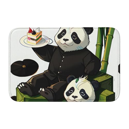 TATAUU Pandas von Vater und Sohn Saumpolster 40x60 Weich und bequem, rutschfest und verschleißfest, mit verschiedenen Mustern, geeignet für Zuhause und Büro. von TATAUU