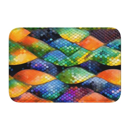 TATAUU Regenbogenfischschuppen Saumpolster 40x60 Weich und bequem, rutschfest und verschleißfest, mit verschiedenen Mustern, geeignet für Zuhause und Büro. TATAUU Regenbogenfischschuppen Saumpolster 40x60 Weich und bequem, rutschfest und verschleißfest, mit verschiedenen Mustern, geeignet für Zuhause und Büro. von TATAUU