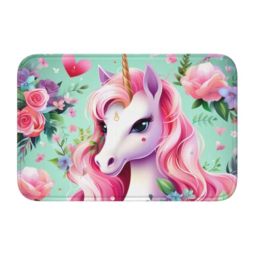 TATAUU Rosa Einhorn Saumpolster 40x60 Weich und bequem, rutschfest und verschleißfest, mit verschiedenen Mustern, geeignet für Zuhause und Büro, Schwarz TATAUU Rosa Einhorn Saumpolster 40x60 Weich und bequem, rutschfest und verschleißfest, mit verschiedenen Mustern, geeignet für Zuhause und Büro, Schwarz von TATAUU