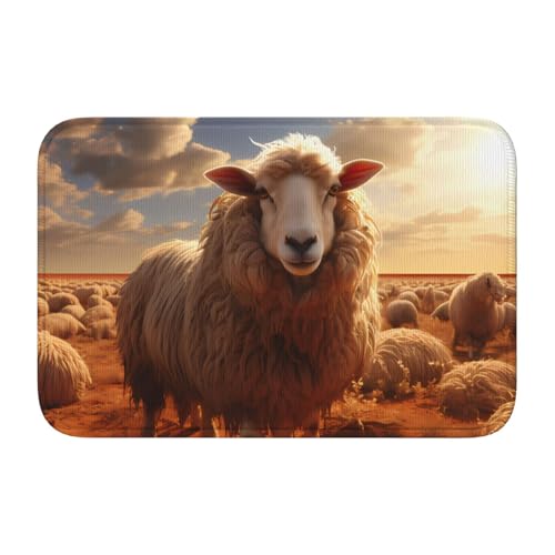 TATAUU Saumpolster Australisches Schaf, 40 x 60 cm, weich und bequem, rutschfest und verschleißfest, mit verschiedenen Mustern, geeignet für Zuhause und Büro, Schwarz von TATAUU