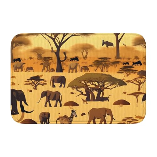 TATAUU Saumpolster mit afrikanischen Graslandtieren, 40 x 60 cm, weich und bequem, rutschfest und verschleißfest, mit verschiedenen Mustern, geeignet für Zuhause und Büro. von TATAUU