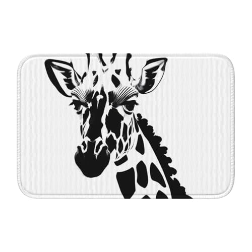 TATAUU Schwarz und Weiß Giraffe Saumpolster 40x60 Weich und bequem, rutschfest und verschleißfest, mit verschiedenen Mustern, geeignet für Zuhause und Büro. von TATAUU