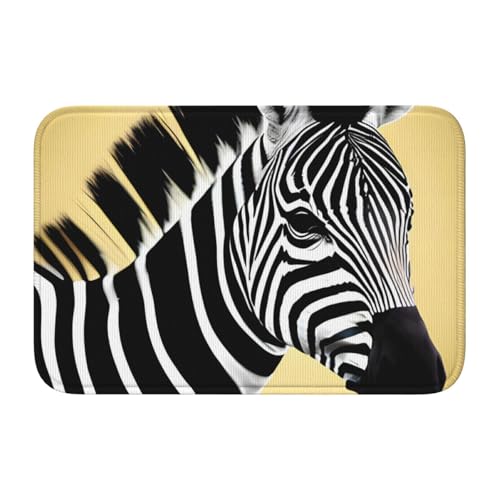 TATAUU Schwarz-weißes Zebra-Saumpolster 40x60, weich und bequem, rutschfest und verschleißfest, mit verschiedenen Mustern, geeignet für Zuhause und Büro. von TATAUU