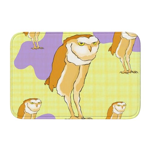 TATAUU Stehende Eule Saumpolster 40x60, weich und bequem, rutschfest und verschleißfest, mit verschiedenen Mustern, geeignet für Zuhause und Büro. von TATAUU