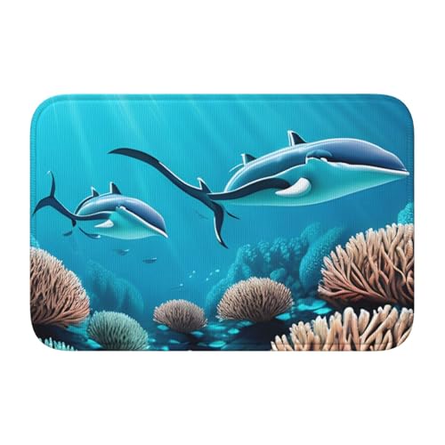 TATAUU Tiefseewale Saumpolster 40x60 Weich und bequem, rutschfest und verschleißfest, mit verschiedenen Mustern, geeignet für Zuhause und Büro. von TATAUU
