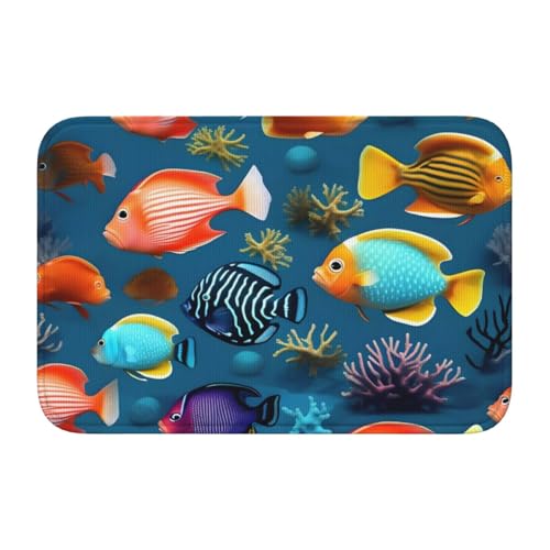 TATAUU U-Boot-Rifffisch-Saumpolster 40x60, weich und bequem, rutschfest und verschleißfest, mit verschiedenen Mustern, geeignet für Zuhause und Büro. von TATAUU