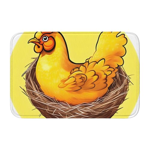 TATAUU Vogelnest Golden Chicken Hem Pad 40x60 Weich und bequem, rutschfest und verschleißfest, mit verschiedenen Mustern, geeignet für Zuhause und Büro von TATAUU