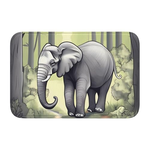 TATAUU Walking Elephant Hem Pad 40x60 Weich und bequem, rutschfest und verschleißfest, mit verschiedenen Mustern, geeignet für Zuhause und Büro. von TATAUU
