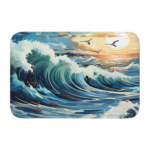 TATAUU Wave Sailboat Möwe Saumpolster 40x60 Weich und bequem, rutschfest und verschleißfest, mit verschiedenen Mustern, geeignet für Zuhause und Büro. TATAUU Wave Sailboat Möwe Saumpolster 40x60 Weich und bequem, rutschfest und verschleißfest, mit verschiedenen Mustern, geeignet für Zuhause und Büro. von TATAUU