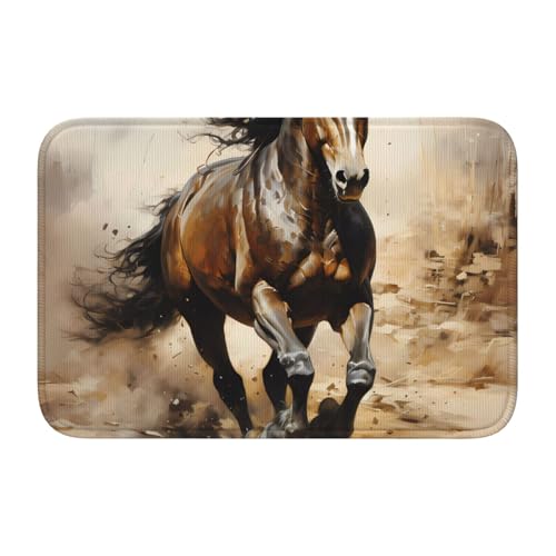 TATAUU Westernpferd-Saumpolster 40x60, weich und bequem, rutschfest und verschleißfest, mit verschiedenen Mustern, geeignet für Zuhause und Büro, Schwarz von TATAUU