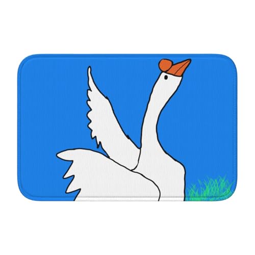 TATAUU White Goose Spread Its Wings Hem Pad 40x60 Weich und bequem, rutschfest und verschleißfest, mit verschiedenen Mustern, geeignet für Zuhause und Büro. von TATAUU