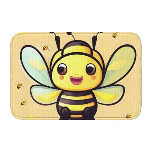TATAUU Yellow Bee Hem Pad 40x60 Weich und bequem, rutschfest und verschleißfest, mit verschiedenen Mustern, geeignet für Zuhause und Büro. von TATAUU