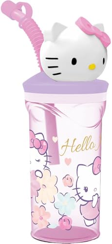TATAWAY Hello Kitty 3D-Becher 360 ml — bunt, lustig und sicher, mit dreidimensionalem Effekt für Kinder von TATAWAY