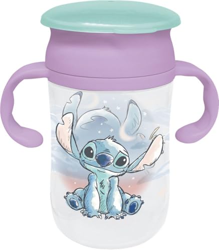 TATAWAY Reisebecher, 395 ml, Design Disney Stitch, geeignet für Arbeit, Sport und Reisen von TATAWAY