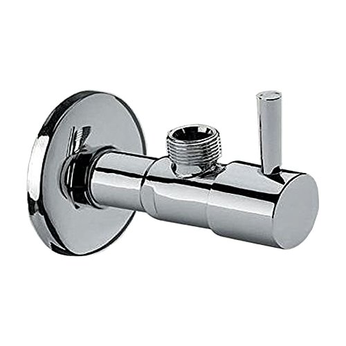 Sanixa EM2VA6501 2er Set Design Eck-Ventil rund | massiv Messing verchromt | Anschluss Ventil Absperrventil Eckregulierventil Geräteventil von TATAY