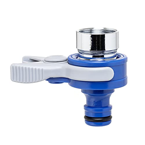 TATAY Hahnverbinder für Indoor-wasserhähne Top Line, Außengewinde 24mm, Innengewinde 22mm, Universalstecker, Sonnenschutz, Einfache Installation, Blau. 0002301 von TATAY