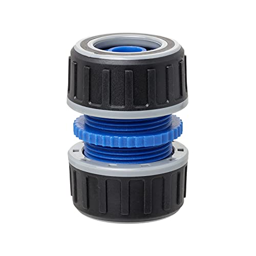 TATAY Schlauch-Reparaturstück 1/2" (12,5mm) - 5/8" (15mm) Premium, Sonnenschutz, Einfache Installation, Grau - Schwarz von TATAY