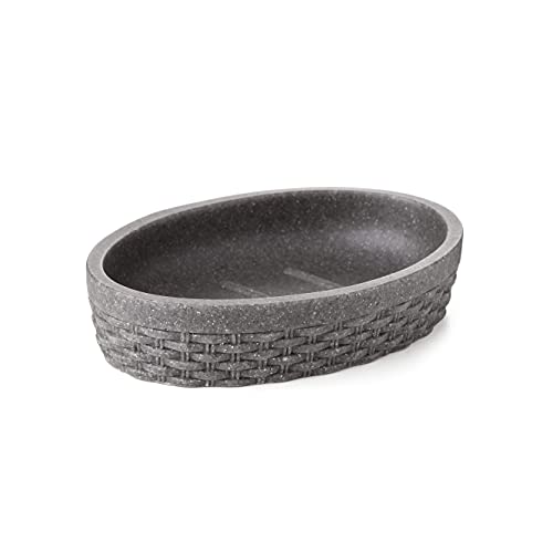 TATAY 6370001 - Seifenschale Aus Hochwertigem Polyresin, Nest Kollektion, Graue Farbe von TATAY