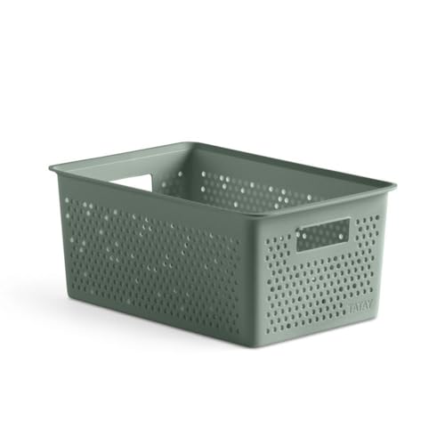 TATAY Aufbewahrungsbox 4L Bohol, Polypropylen, BPA frei, 100% Recycelter Kunststoff, Grün. Maßnahmen 17,5 x 27 x 11,5 cm von TATAY