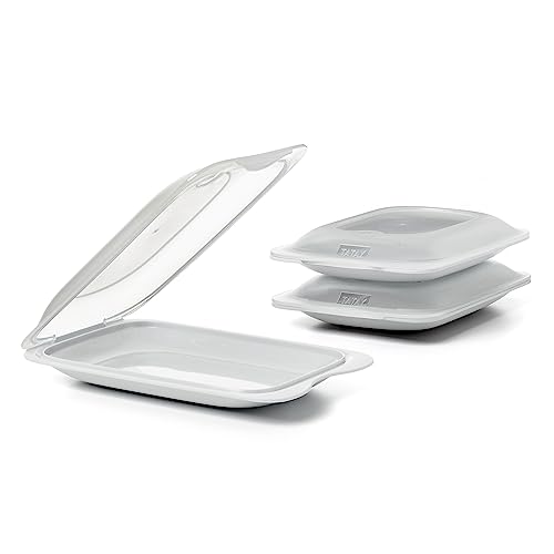 TATAY Aufschnittboxen für Kühlschrank | 3er Set Mini | Frischhaltedosen mit Deckel, Stapelbar | Geeignet für Gefrierschrank, Mikrowelle und Spülmaschine | BPA-frei, 12x3,1x18 cm, Weiß TATAY Aufschnittboxen für Kühlschrank | 3er Set Mini | Frischhaltedosen mit Deckel, Stapelbar | Geeignet für Gefrierschrank, Mikrowelle und Spülmaschine | BPA-frei, 12x3,1x18 cm, Weiß von TATAY