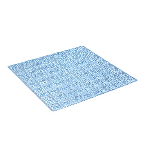TATAY Badewannenmatten Rutschfest PVC mit Saugnäpfen, Rutschfestes,Resistent gegen Schimmel und Mikroben, Antibakteriell, Barcelona-Design,Blau. Maße 54 x 54 cm von TATAY