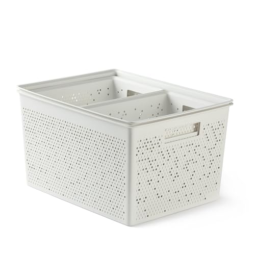 TATAY Satz von 4 rechteckigen Organizer-Boxen Bohol (2 x 4L / 1 x 12L / 1 x 20L) aus Polypropylen, BPA-frei, 100% Recyceltem Kunststoff. Weiß. Maße: 30 x 39 x 21,5 cm TATAY Satz von 4 rechteckigen Organizer-Boxen Bohol (2 x 4L / 1 x 12L / 1 x 20L) aus Polypropylen, BPA-frei, 100% Recyceltem Kunststoff. Weiß. Maße: 30 x 39 x 21,5 cm von TATAY