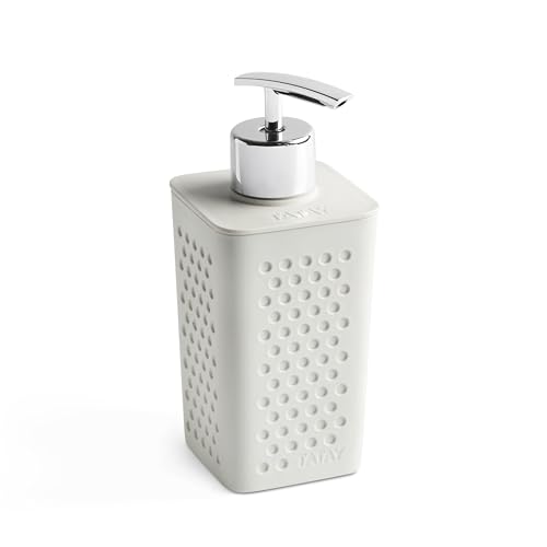 TATAY Bohol Seifenspender aus Polypropylen, BPA-frei, 100% recycelter Kunststoff, weiß, Maße: 7 x 6,5 x 16 cm von TATAY