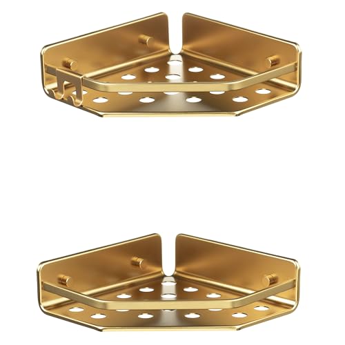 TATAY Eckkorb 2 Pack Model Serenity, Aluminium, Farbe Gold. Mabe 20 x 20 x 5.5 cm von TATAY