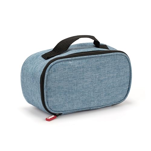 TATAY Kühltasche Klein Mini, 1,5 l Kapazität, mit 1 Frischaltendosen von 0.5L BPA frei, Denim blau. Maßnahmen 21,5 x 9 x 12 cm von TATAY