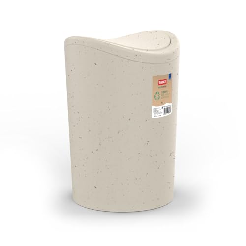 TATAY Mülleimer Bad mit ECOHOME-Standardpedal, 6L Fassungsvermögen, aus Polypropylen, BPA-frei, 100 % recyceltes Material. Maße: 19 x 21,8 x 22,1cm von TATAY